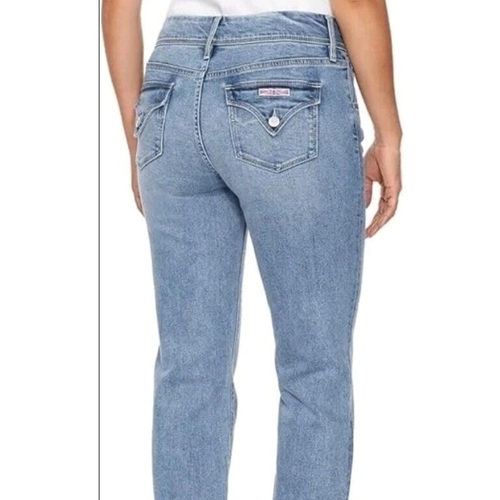 Hudson Womens Size 10 Straight Leg Jeans Medium Wash Flap Pocket Denim
